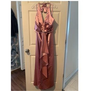 Women’s size 4x satin pink rose dress halter